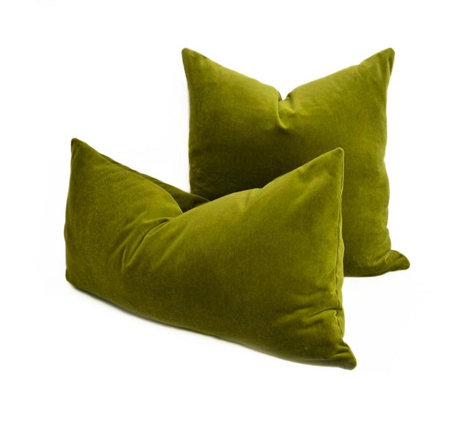 Olive Green Velvet Pillow Green Toss Pillows Olive Green Throw